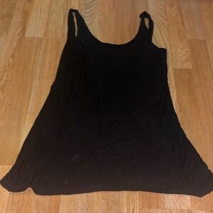 Flowy black mini dress